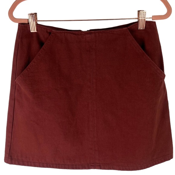 Sadie x Sage Dresses & Skirts - NWT Sadie & Sage Burgundy Denim Mini Skirt